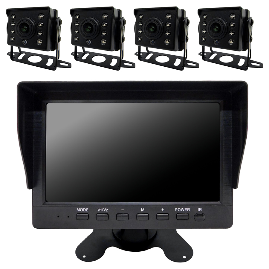 SEC-W-4P-TFAI7HL | ワイヤレス200万画素AI機能付きカメラ4台＋7インチ録画機一体型セット【防犯カメラ】【監視カメラ】【セキュリティーカメラ】【屋外対応】