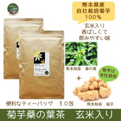 【定期コース】（メール便で送料無料）菊芋桑の葉茶　ティーバッグ２g×30包入り　２袋