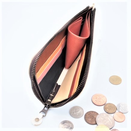 エルファ　　うす型L字長財布　　（オフホワイトK）