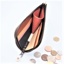 エルファ　　うす型L字長財布　　（オフホワイトK）