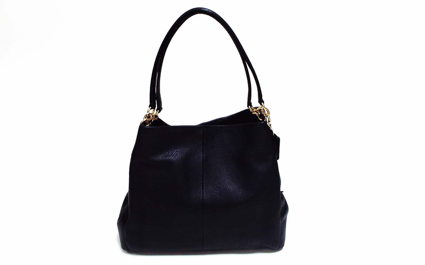 コーチ　ぺブル°レザーフィービーショルダーバック　35723　ダークネイビー