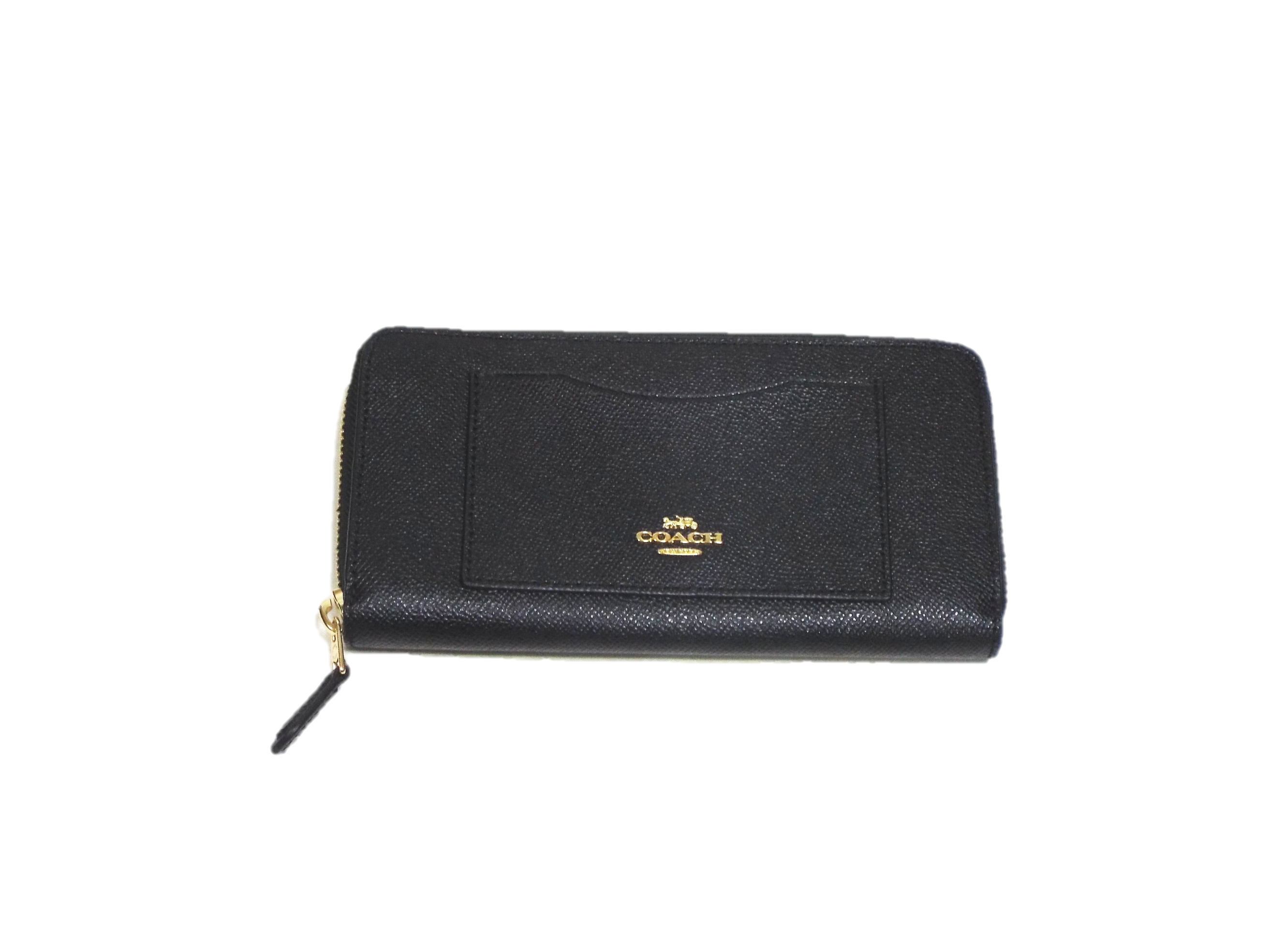 COACH(コーチ）ラウンドファスナー長財布　54007　ブラック