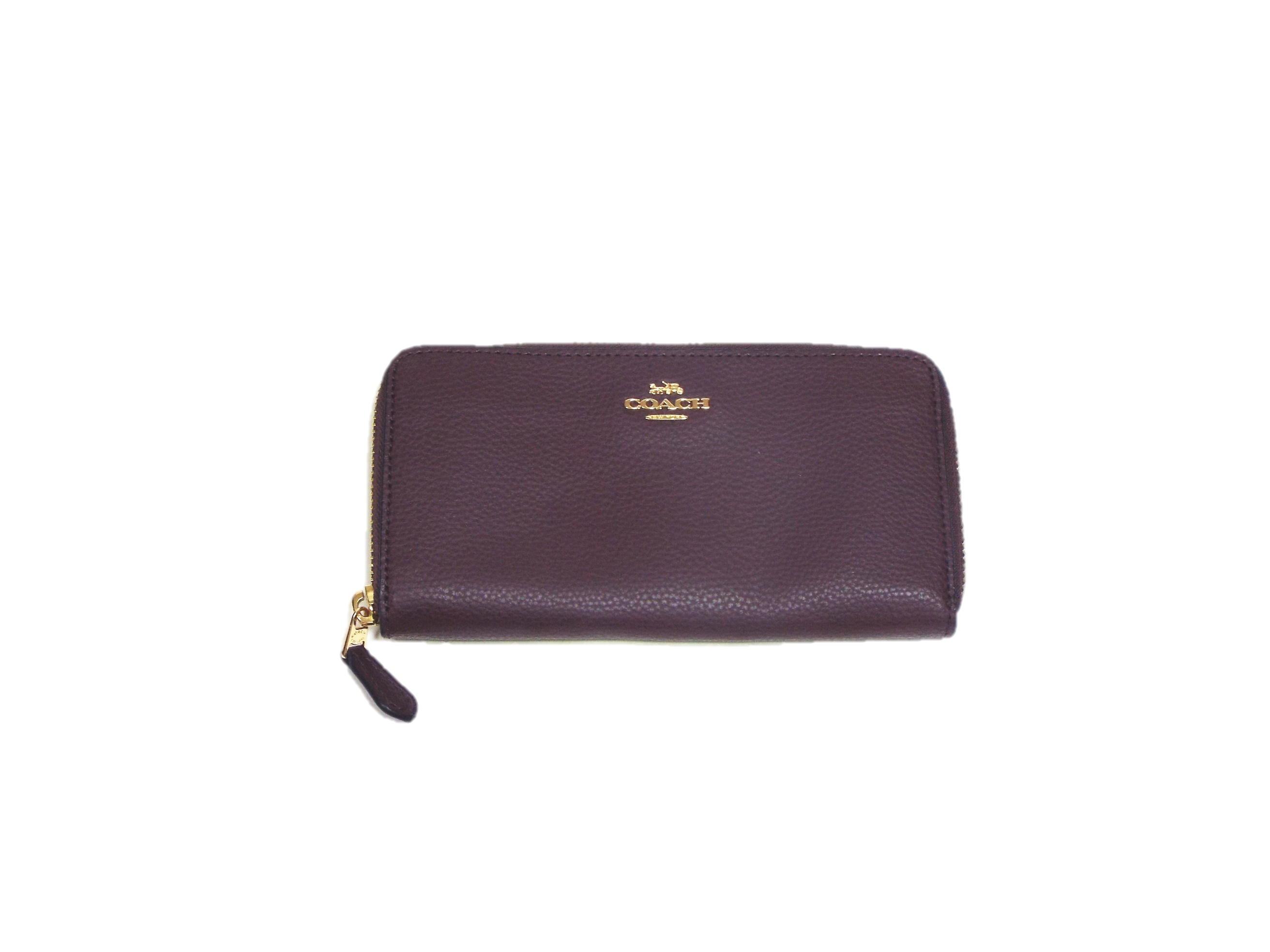 COACH(コーチ）ぺブルレザーラウンドファスナー長財布　16612　OB