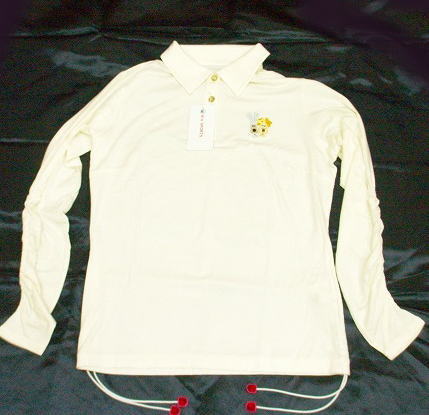 【60%OFF】ウエサコ　レディース　長袖ポロシャツ　アイボリー　701W6014　Lサイズ
