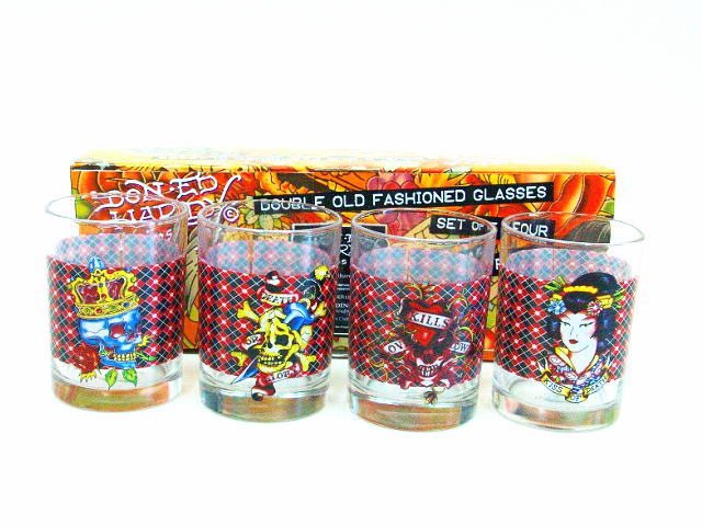 エドハーディー　アーガイル　ロックグラス　4個セット