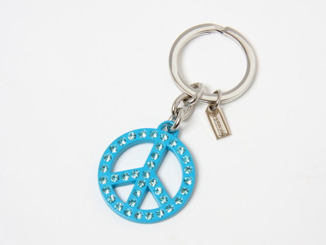 コーチ　パヴェピースサイン　ラインストーン付キーリング　92755 xm