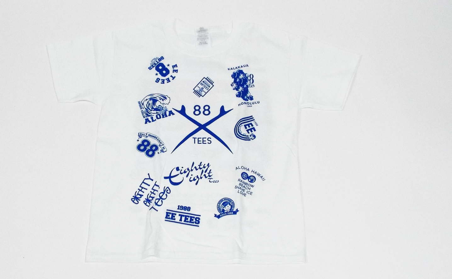 ８８TEES　ロゴマニア　サーフィン　ホワイト　レディース　Mサイズ