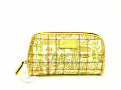 【70%OFF】コーチ　グラフィティ　コスメティックポーチＳサイズ　43562　マルチ×ゴールドxm