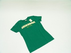 アバクロンビー＆フィッチ　アバクロ　レディース半袖２カラーＴシャツ　グリーン xm
