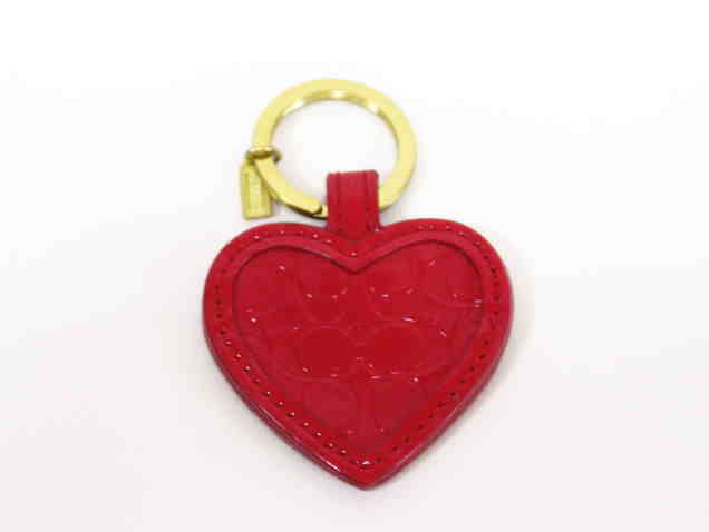 コーチ COACH エンボスド・リキッドハートミラーキーリング67976