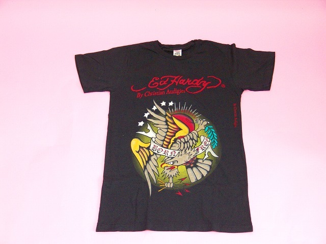エドハーディー メンズ EAGLE半袖Tシャツ A8CBAAZZ ブラック S