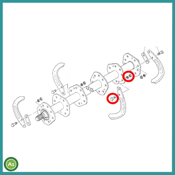 ニプロ純正 フランジタイプ用 爪用ボルト【A696 113000】M16*39×104,【A696 107000】M16*53(PW付)×4,【A696 106000】M16*56×4