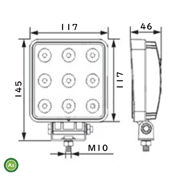 KBL 車体用 LED ライト 作業灯 KGL424B