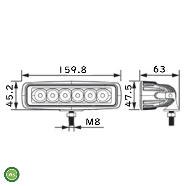 KBL 車体用 LED ライト 作業灯 KGL524A