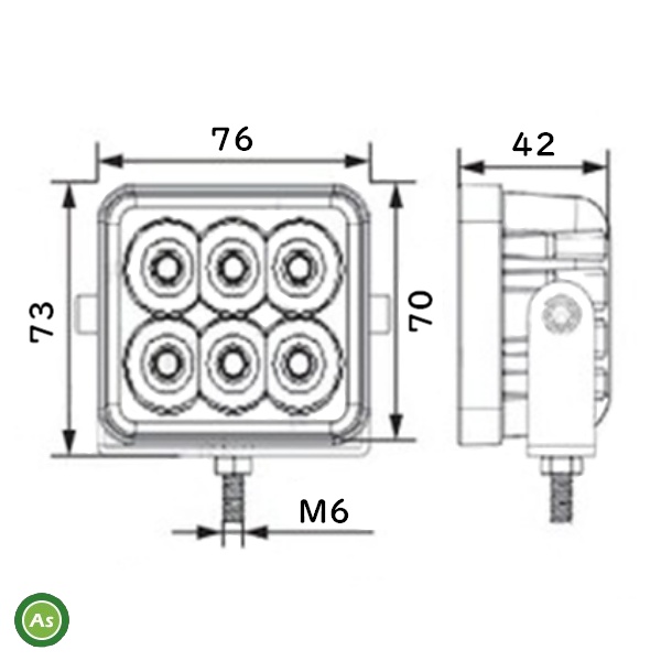 KBL 車体用 LED ライト 作業灯 KGLWH1A