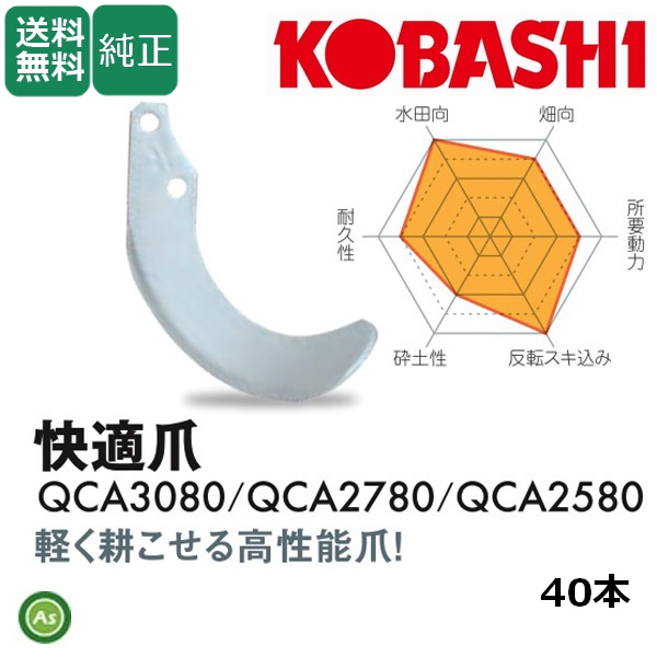 コバシ 純正爪 KB1800E KB170 KB171 KB172 KB173 KB175 KB177 KB180 KB181 KB182 KB183 KB185 KB187用 快適爪 40本 7523S フランジタイプ/送料無料