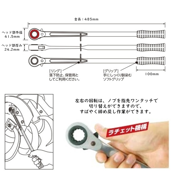 爪交換レンチ　RBS-T2