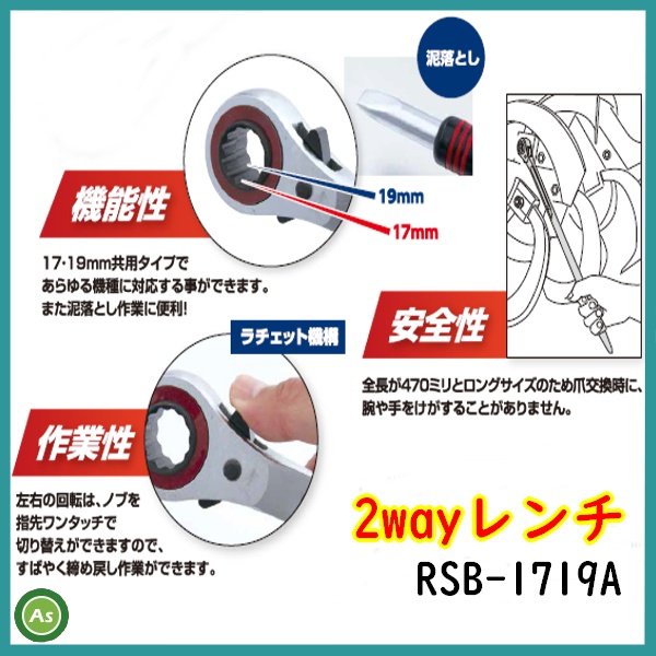 トラクター用 爪交換レンチ泥落とし付き 農機用交換レンチ 農業機械