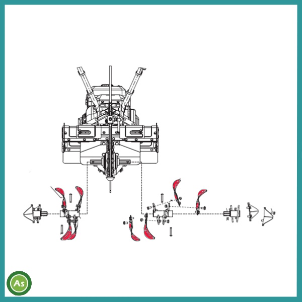 ピコSF601V用正逆中耕爪