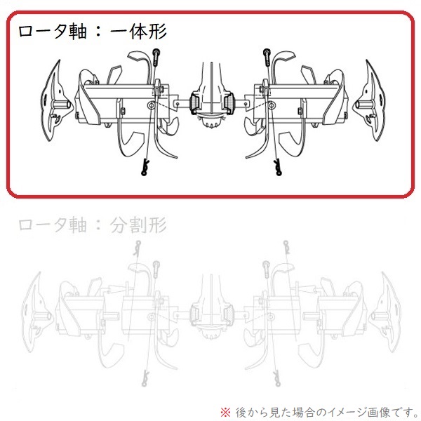 楽ラク耕うんロータ　A600　パーツリスト(説明書より)