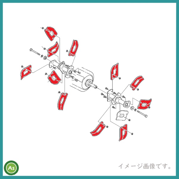 クボタ 管理機 純正爪 TRS900 耕運爪アッシ 12本セット 92181-18600