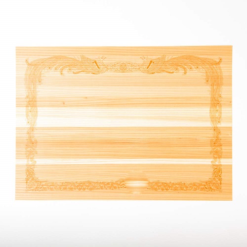 【当店企画 セット割 タグ無】 森の紙 天然木 賞状用紙 杉 柾目 ひのき 柾目 A3 鳳凰 10枚セット