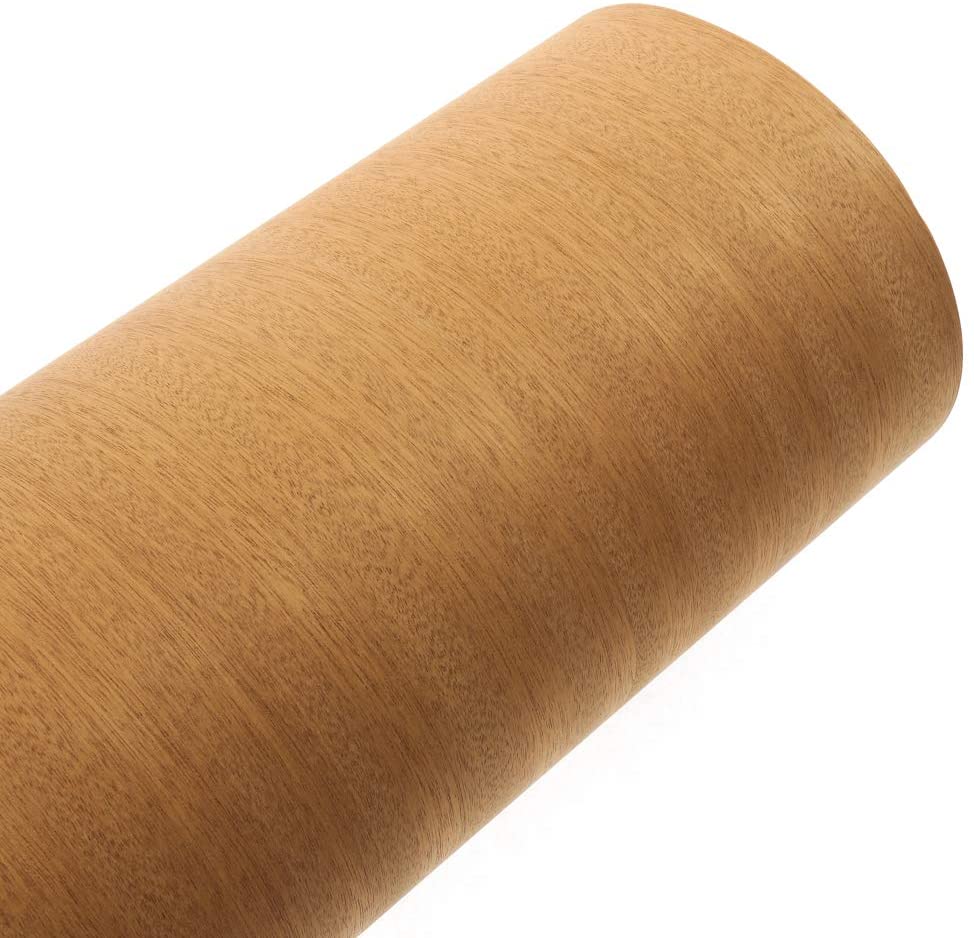 森の紙 曲がる 極薄 壁紙 天然木のシート サペリ 粘着シールタイプ 600×1800mm DIY 化粧材 切文字