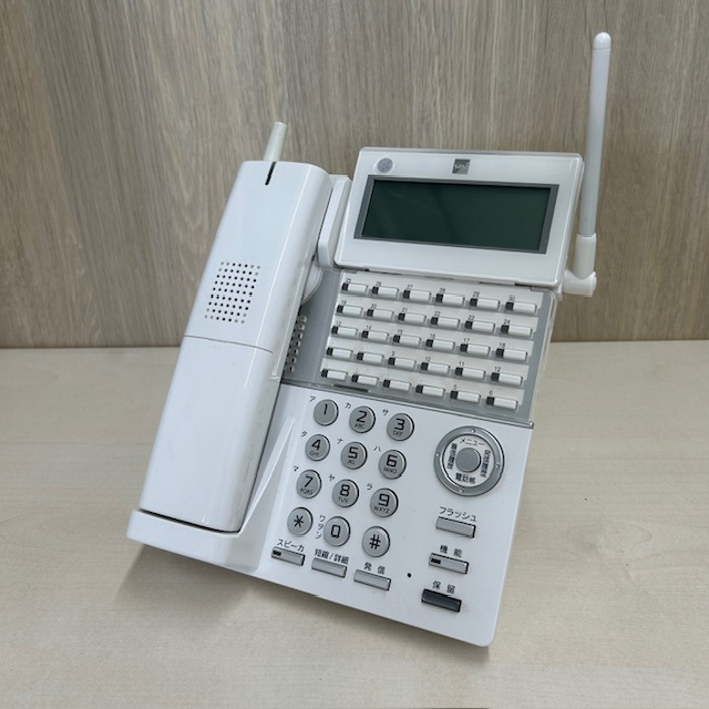 CL825 30ボタンDECTカールコードレス電話機(白) サクサ【中古】