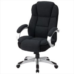 【新品】ソファのような立体的シートデザイン ファブリックポケットコイルチェア ナカバヤシ CCF-501BK