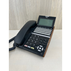 DTZ-24D-2D(BK)(DT400) 24ボタン標準電話機(黒) 木目フレーム NEC 【中古】