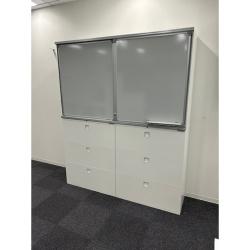 スライドボード付ユニット書庫 オカムラ レクトライン  S-021