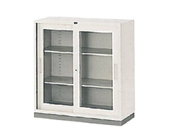 オフィス家具レンタル　書庫3×3(ガラス)