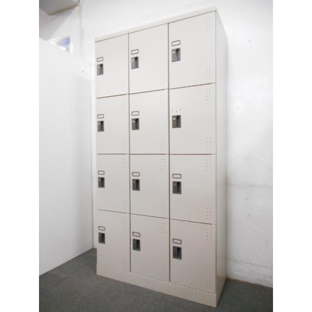 12人用ロッカー 鍵付き コクヨ 幅90 奥38 高さ179cm SLK-HT12L93