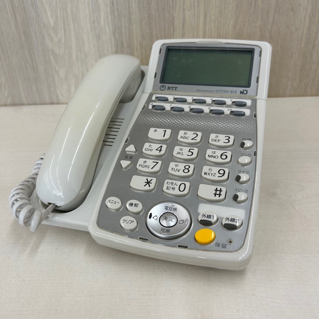 ss1386　中古　NTT　ビジネスホン　BX2-STEL-(1)(W)　ビジネスフォンネットコミュニティシステムBX2　10ボタン標準電話機　白電話　オフィス用　会社用　業務用　電話機　ホワイト BX2-STEL-(1)(W) 10ボタン標準電話機(白) NTT【中古】