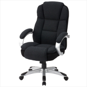 【新品】ソファのような立体的シートデザイン ファブリックポケットコイルチェア ナカバヤシ CCF-501BK