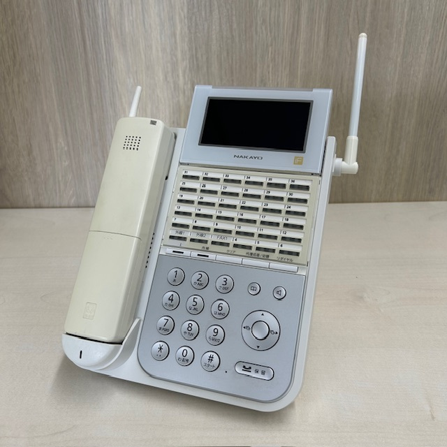 NYC-36iF-DHCLW 36ボタンDECTカールコードレス電話機(白) ナカヨ 【中古】