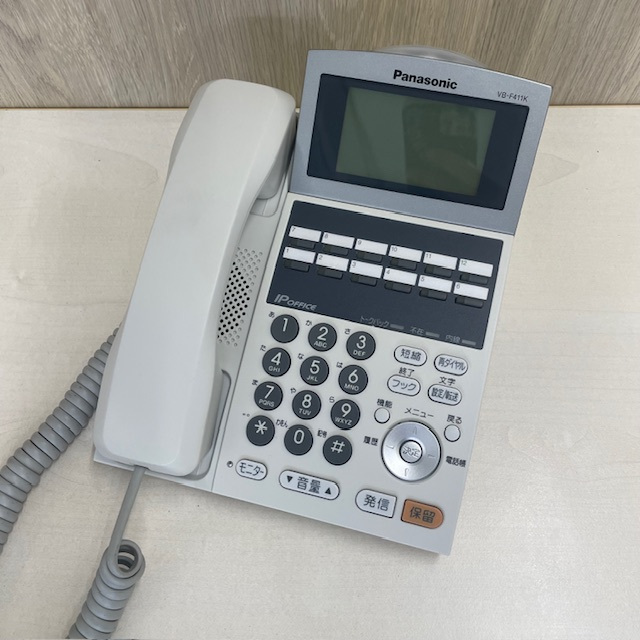 VB-F411KA-S 12ボタン漢字標準電話機(白) パナソニック【中古】