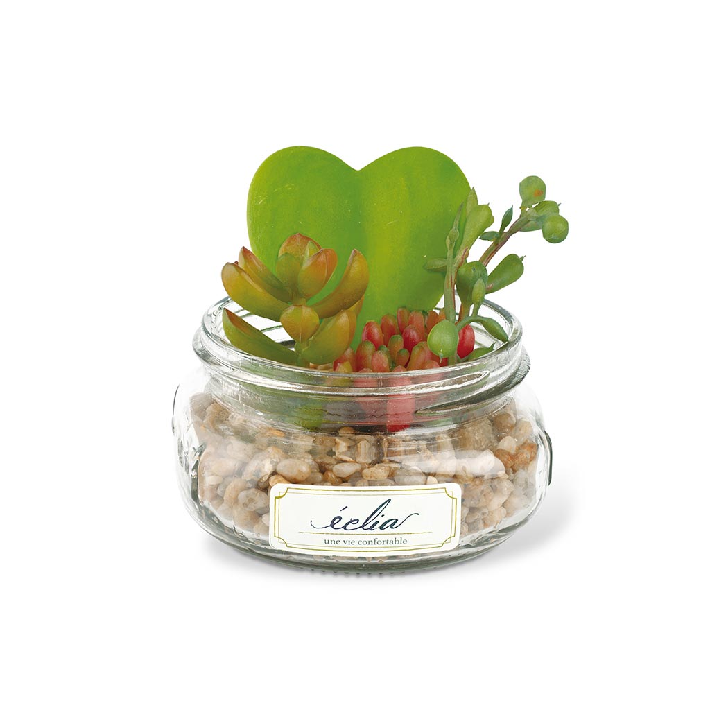 おしゃれな多肉植物のフェイクグリーン CT触媒・消臭アーティフィシャルグリーン エクリア小瓶C