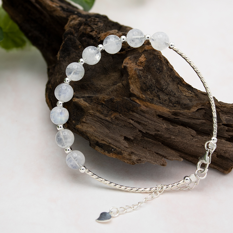 PAS-10021A レインボームーンストーンブレスレット