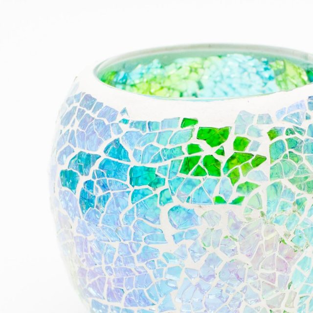 おしゃれなモザイクガラスキャンドルホルダー キャンドルおまけ