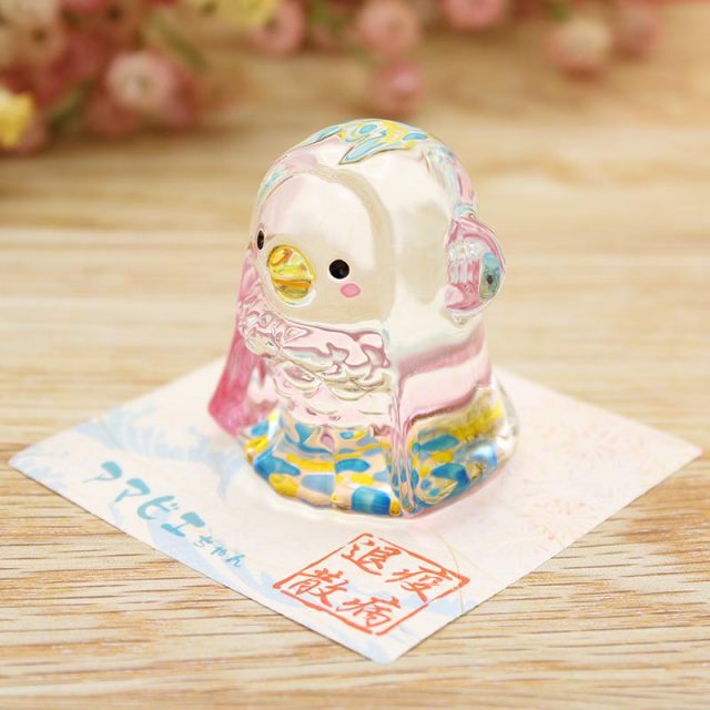 クリスタルガラス 犬の置物 透明 約8cm