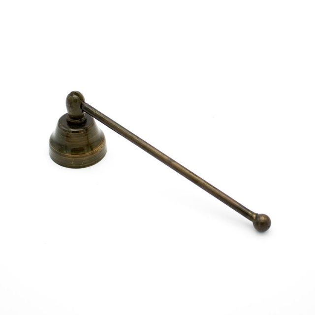 アンティーク風 キャンドルスナッファー 真鍮製 ろうそく火消し棒を