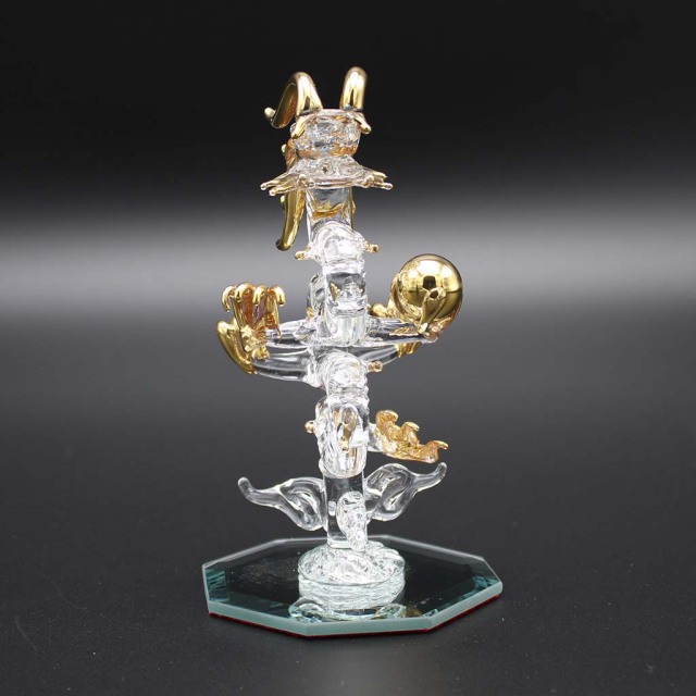 昇龍ガラス細工 Sサイズ 水盃セット 龍の置物 辰年干支インテリア 風水