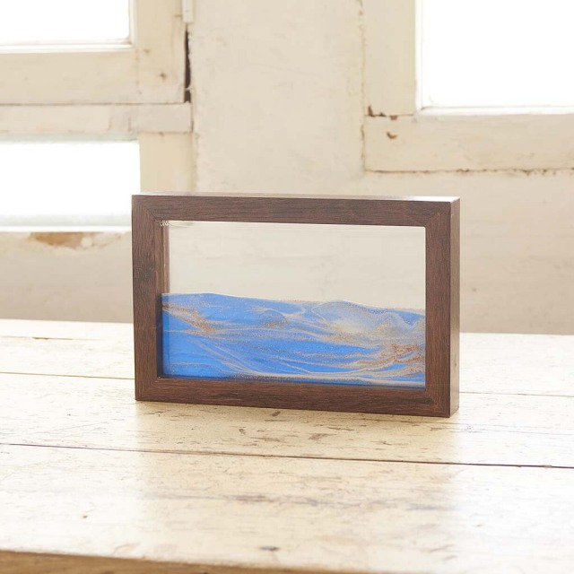 サンドピクチャー スクエア型 ブルー Sサイズを買うならおしゃれ雑貨