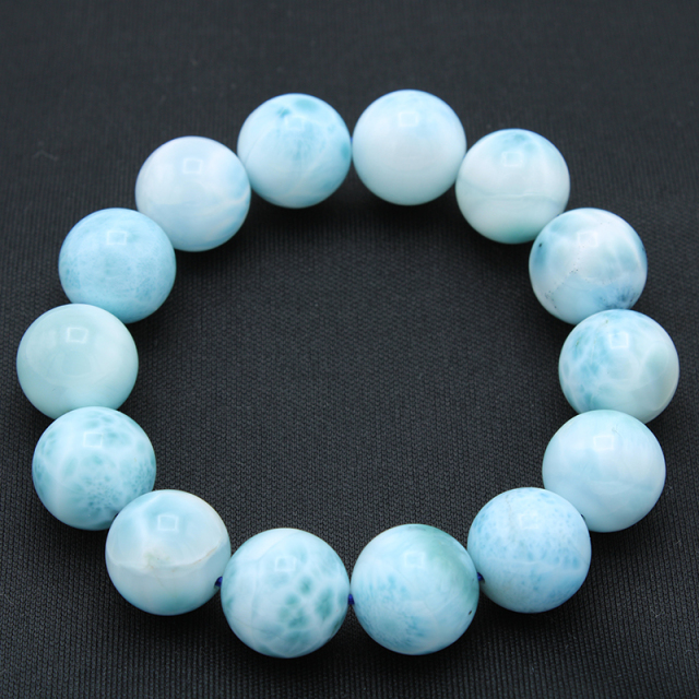 ラリマー 大珠 ドミニカ共和国産 パワーストーン 天然石ブレスレット