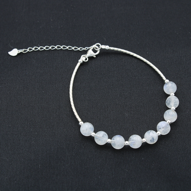 PAS-10021A レインボームーンストーンブレスレット