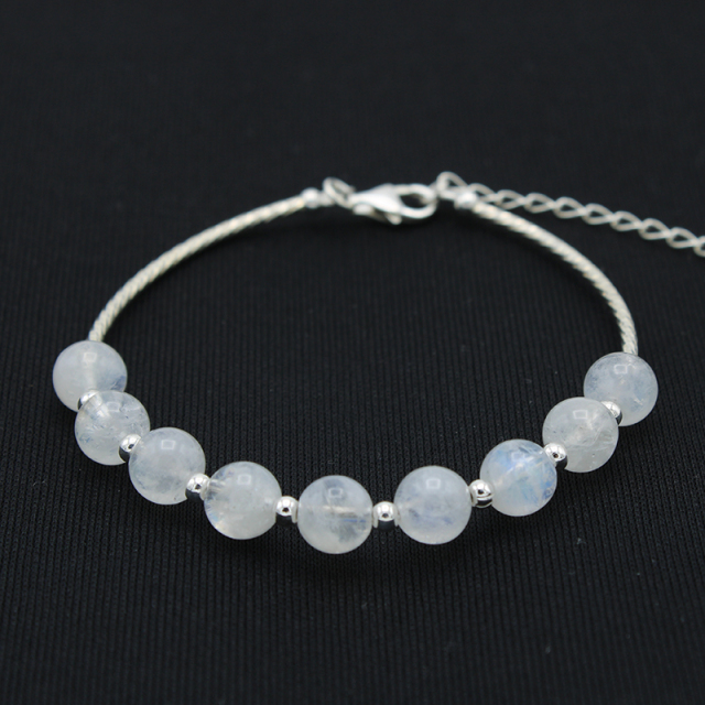 PAS-10021A レインボームーンストーンブレスレット