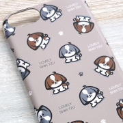 イラストシーズー柄　スマホ背面カバー