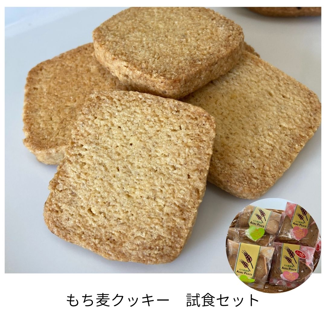 【送料無料】もち麦100％（パーセント）で作ったクッキー 試食セット はねうまもち麦 ダイエットクッキー 焼菓子