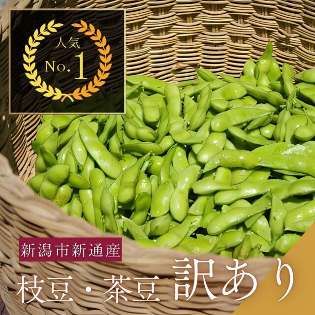 【送料無料】黒埼茶豆で知られる新潟市西区の新通産 枝豆（えだまめ） 新潟枝豆 訳（わけ）あり　1.5ｋｇ
